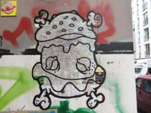 „Burger Bomb“ Paste-Up by SPÄM in Hamburg