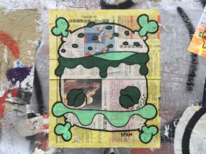 „Burger Bomb“ Paste-Up by SPÄM in Hamburg