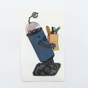 „Humanoids“ series of stickers by SPÄM: Robo Shopper