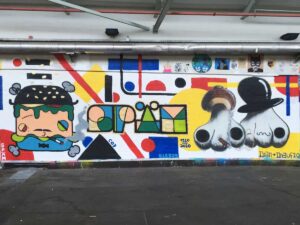 SPÄM & DRADRA „Golden 20s“ wall in Hamburg St. Pauli, 2020