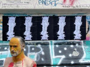 "Distorted Burger" Paste-Ups by SPÄM in Hamburg