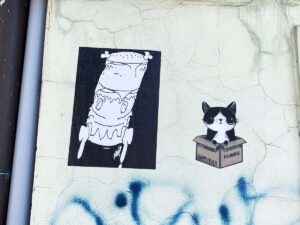 "Distorted Burger" Paste-Up by SPÄM in Hamburg
