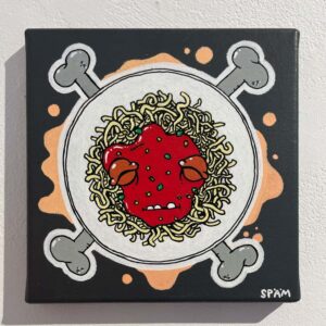 „Different Kinds Of Food“ Series by SPÄM - Acrylics on Canvas: Spaghetti