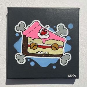 „Different Kinds Of Food“ Series by SPÄM - Acrylics on Canvas: Cake