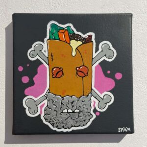 „Different Kinds Of Food“ Series by SPÄM - Acrylics on Canvas: Falafel