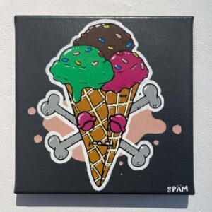 „Different Kinds Of Food“ Series by SPÄM - Acrylics on Canvas: Ice Cream