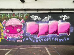 SPÄM „Kohlenstofftrioxid“ Wall in Hamburg St. Pauli, 2023