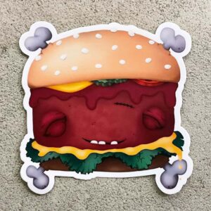 3D burger sticker by SPÄM