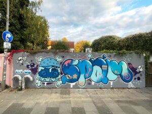 SPÄM „Blue“ Wall in Altona, Hamburg, 2025
